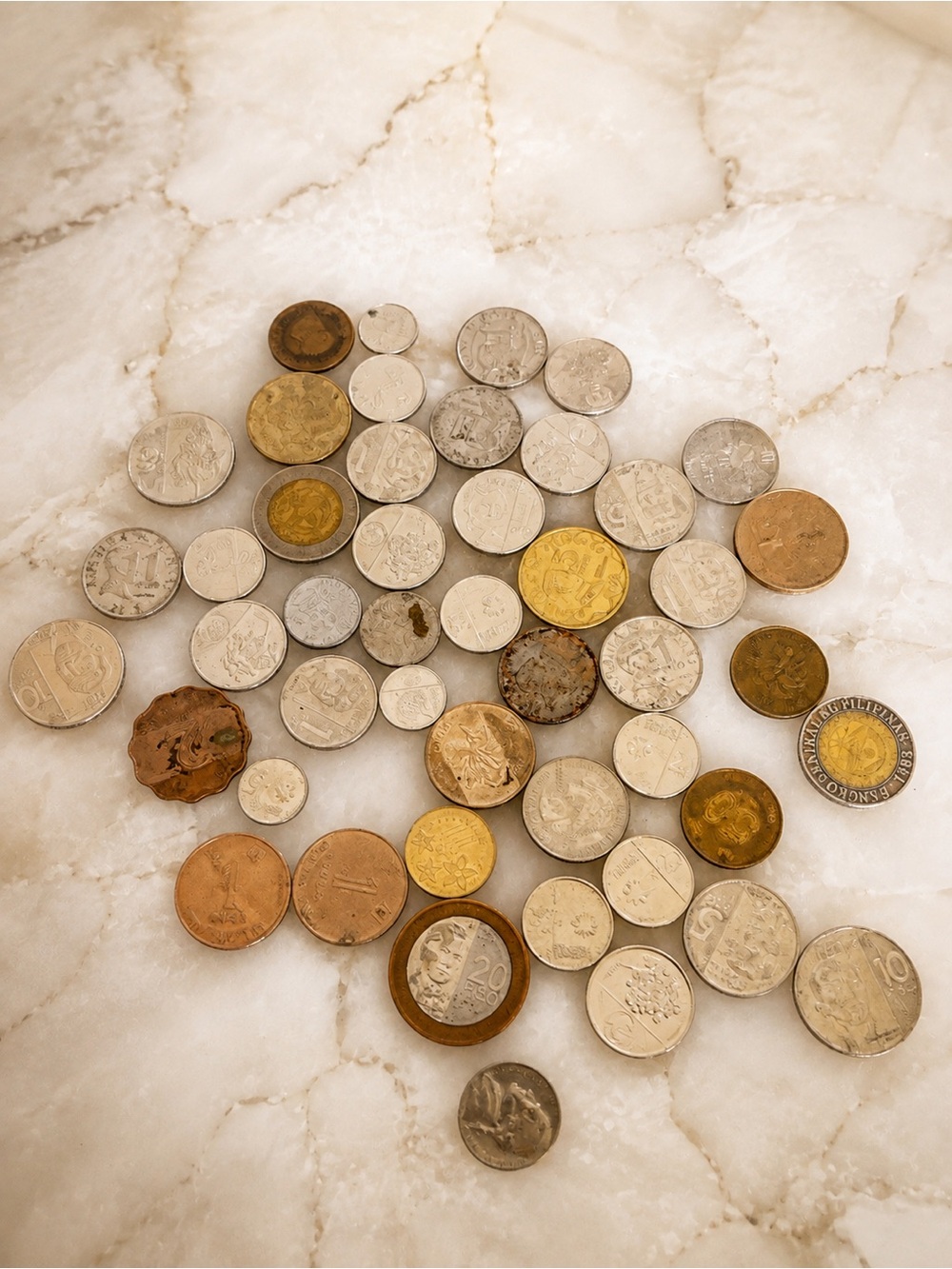 Mixed Metal Decorative Coin Collection - Home Accents